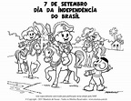 Independência do Brasil: Pintar e Colorir 7 de Setembro