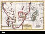 Vintage copper engraved map of Madagascar from 18th century. All maps ...