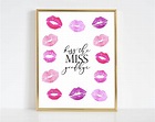 Kiss the Miss Goodbye PRINTABLE Instant Download for | Etsy UK