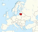 Map Of Europe Lithuania - Cities And Towns Map