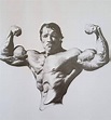 Dibujo a lápiz Arnold Schwarzenegger. Una clásica pose de - Etsy España