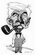 William Faulkner caricature (by David Levine, June 27, 1974, NY Review ...