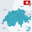 Map of Switzerland - Guide of the World