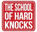 The SCHOOL of HARD KNOCKS, Text Written on Red Stamp Sign Stock ...