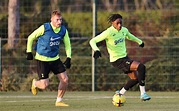 Tottenham v Man City: Romaine Mundle pictured in Spurs training