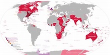 Comprehensive map of the British Empire - its colonies, territories ...