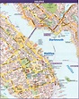 Map downtown Halifax, Nova Scotia Canada.Halifax city map with highways ...