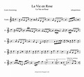 tubepartitura: Partitura de La Vie en Rose para Violin de Edith Piaf ...