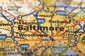 Baltimore, Maryland En Mapa Foto de archivo - Imagen de america ...