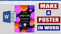 How to make a POSTER in Word | Microsoft Word Tutorials - YouTube