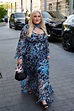 Hayley Hasselhoff in a Blue Floral Dress Leaves Her Hotel in London ...