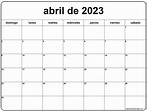 abril de 2023 calendario gratis | Calendario abril