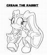 Sonhar e brincar: Cream the Rabbit - Sonic - Para colorir