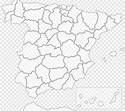 Mapa, Madrid, Mapa en blanco, Provincias de España, Europa, Blanco ...