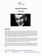 Beckett Samuel Eng 1209 | PDF | Samuel Beckett