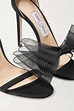 JIMMY CHOO Aveline 100 bow-embellished grosgrain sandals | NET-A-PORTER