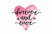 Forever and ever. Vector lettering. | Pre-Designed Illustrator Graphics ...