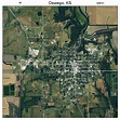 Aerial Photography Map of Oswego, KS Kansas