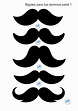 Plantilla Bigote Vintage Para Imprimir Moldes De Bigotes Plantillas ...