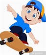 Sticker Happy Cartoon Skateboard Boy - PIXERS.HK