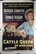 CATTLE QUEEN OF MONTANA, Original Vintage Ronald Reagan Movie Poster ...
