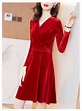 紅色洋裝2020年秋季新款秋女人味禮服裙女宴會氣質修身絲絨裙