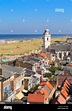 Luftaufnahme von Andreas Church in Katwijk Aan Zee, einem Dorf am Meer befindet sich auf der ...