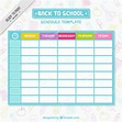 Free Vector | Simple school schedule template