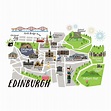 Scotland map, Edinburgh, Scotland travel