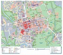 Detailed map of Oxford for print or download | Oxford map, Oxford city ...