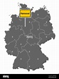 Map of Germany with road sign of Hannover Stock Photo - Alamy