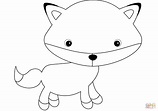 Adorable Fox coloring page | Free Printable Coloring Pages
