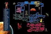 Custom Prints CGC Huge Poster - Super Metroid Map Super Nintendo SNES ...