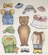 Magnetic Bear Paper Doll With 4 Interchangeable Outfits Stands | Etsy ...