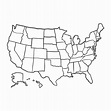 Outline Of A Us Map - United States Map