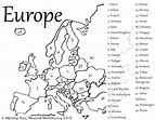 Printable Map Of Europe Labeled