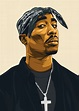 '2pac' Poster Print by Art by Bikonatics | Displate | Hip hop art, 2pac ...