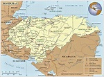 ⊛ Mapa de Honduras 🥇 Político & Físico Grande Para Imprimir 2022