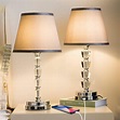 Lifeholder Bedside Lamp, Exquisite Crystal Lamp with Dual USB Ports ...