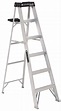 6' Aluminum Step Ladder, 10' Reach, 250 lbs Load Capacity, W-2112-06S ...