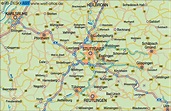 Karte von Stuttgart, Metropolregion (Region in Deutschland Baden ...