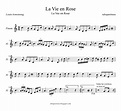 tubepartitura: Partitura de La Vie en Rose para Flauta de Edith Piaf ...