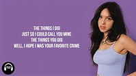 Olivia Rodrigo - favorite crime (Lyrics) - YouTube