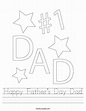 Happy Father's Day Dad Worksheet - Twisty Noodle