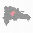 La Vega province map, administrative division of Dominican Republic ...
