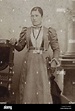 historical portrait of a woman in the year 1899 standing Stock Photo ...