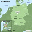 Karte Kassel von ortslagekarte - Landkarte für Deutschland