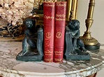 Monkey Bookends, Vintage Plaster Sitting Monkey Book Holders, Book ...