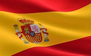 Bandera de españa. ilustración de la bandera española ondeando. | Foto ...