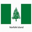 Bandera del país isla norfolk ilustración vectorial | Vector Premium
